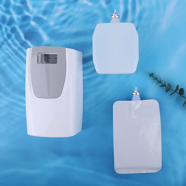 Hotel-Grade Wall Mounted Battery Operated Urinal Sanitizer Dispenser LED Sensor with Refillable Bottle