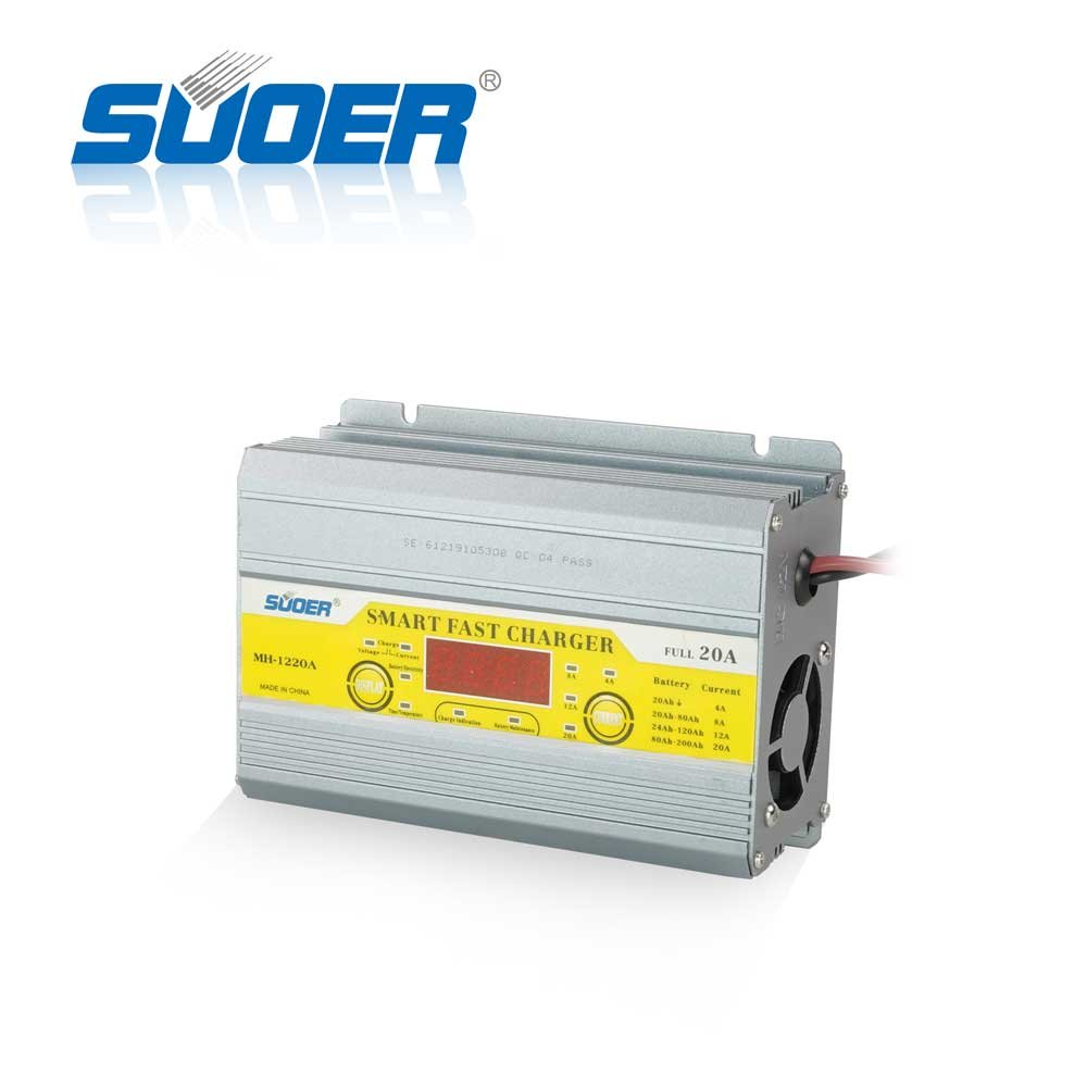 Suoer 12V 20A Three Phase Smart Chargers Auto Digital Lead-acid Battery Charger