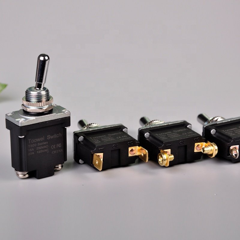 Car Brass Waterproof Toggle Switch 12mm Ip67 Waterproof Vintage Heavy Duty on off Round