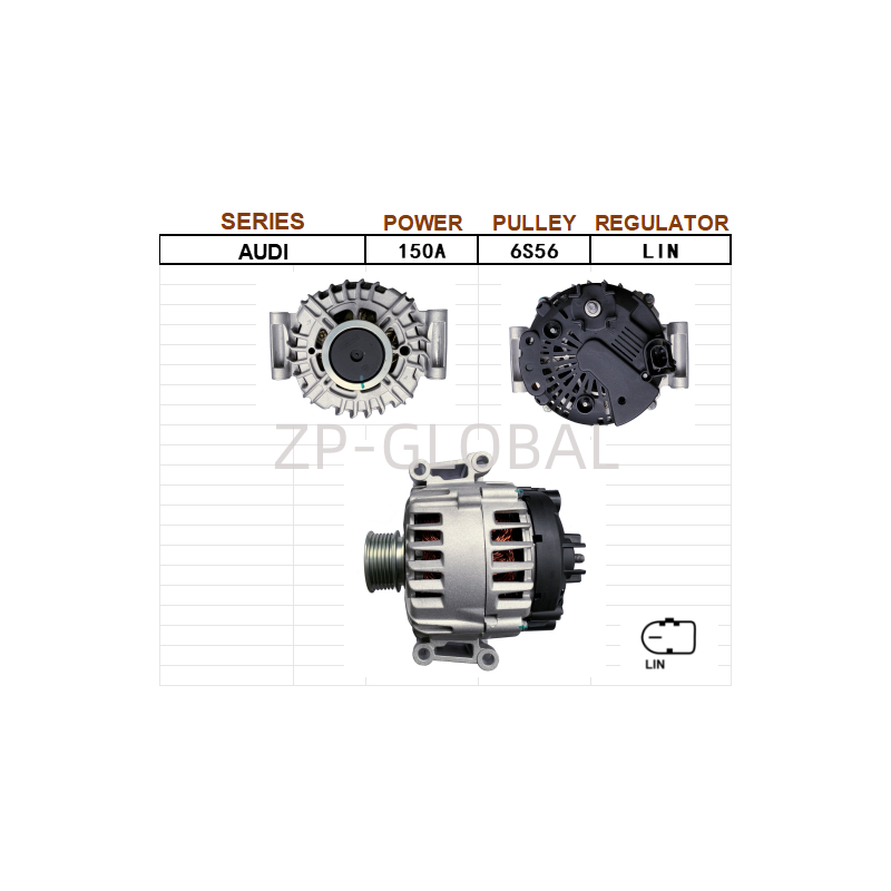 Car Motor and 12v Alternator 06D 903 016D for Audi A6L 2.0T After 08/10