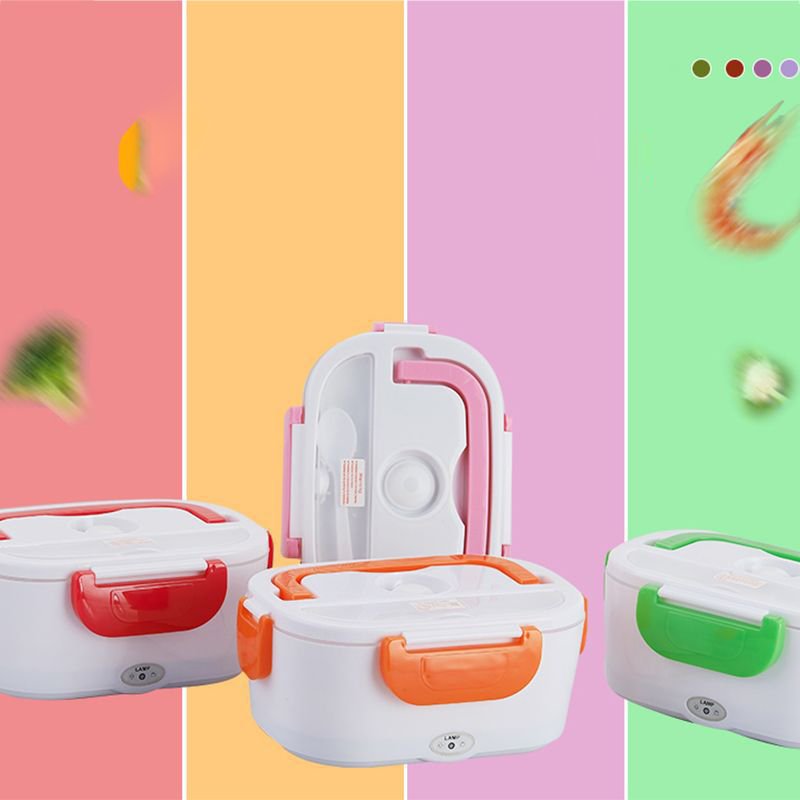 110V/12V Portable Food Heater Lunch Box / Removable Plastic Container Heated Electric Lunchbox for Car and Home