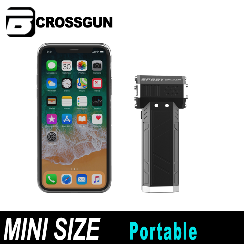 Crossgun USB Charging Battery Turbine Electric JetFan Portable Mini Turbo Fan Vertical Small Wind Turbine for Car