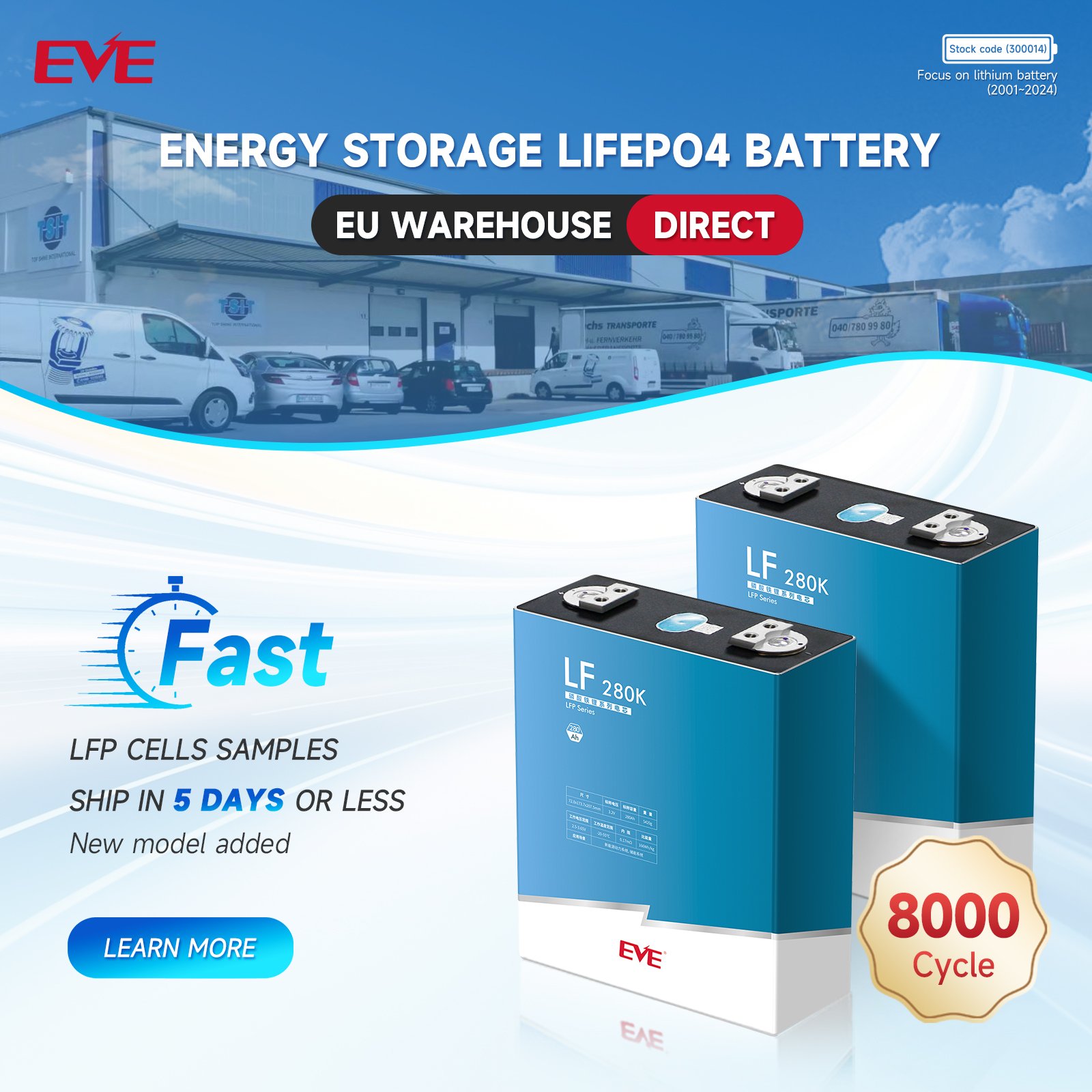 EVE LF280K Lifepo4 280ah Grade A 32v Lifepo4 Lithium Battery Pack Auto Batteries Lifepo4 200ah 12v