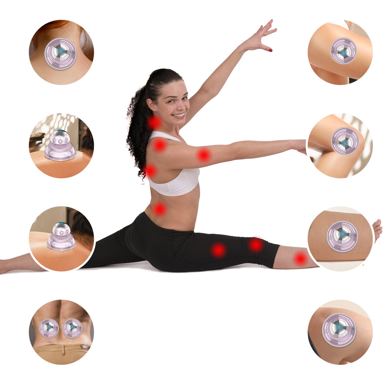 Electric Silicone Vacuum Gua Sha Chinese Cupping Therapy Massager Therapy Ems Microcurrent Body Massager Machine