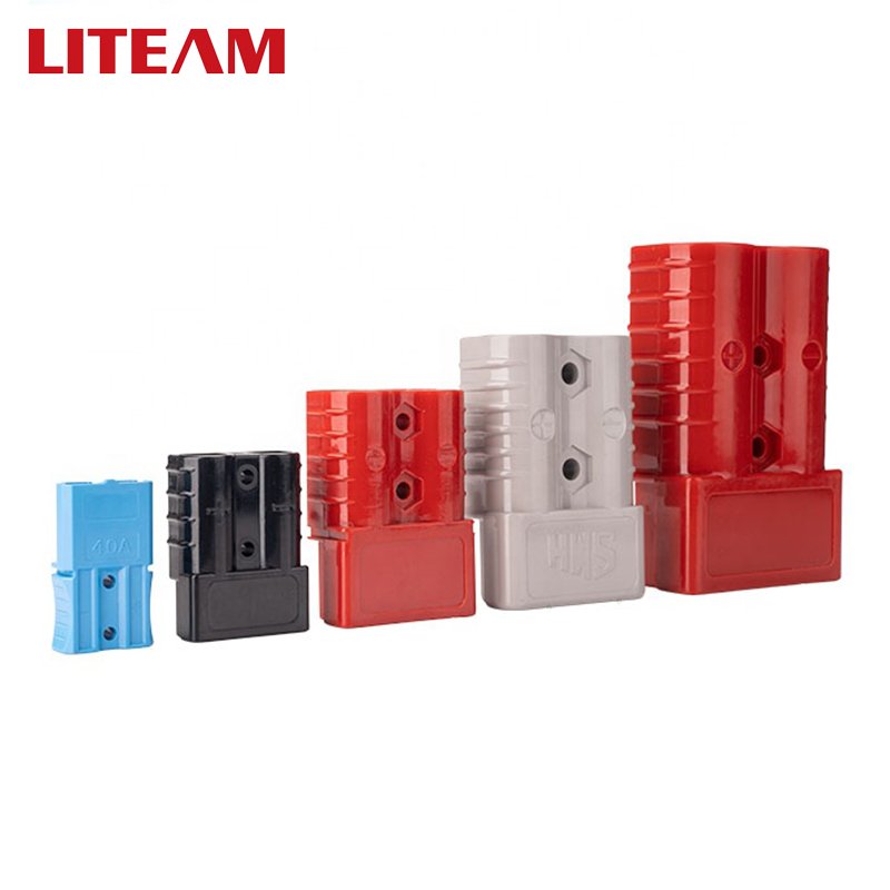 Liteam Hotsale Quick Connector Plug Socket Male & Female 2 Pole 50a 600v DC Power Forklift E-Bike Battery Charger Connector