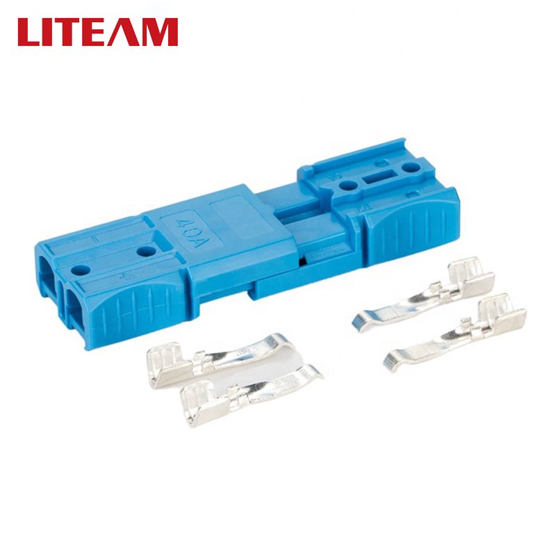 Liteam Hotsale Quick Connector Plug Socket Male & Female 2 Pole 50a 600v DC Power Forklift E-Bike Battery Charger Connector