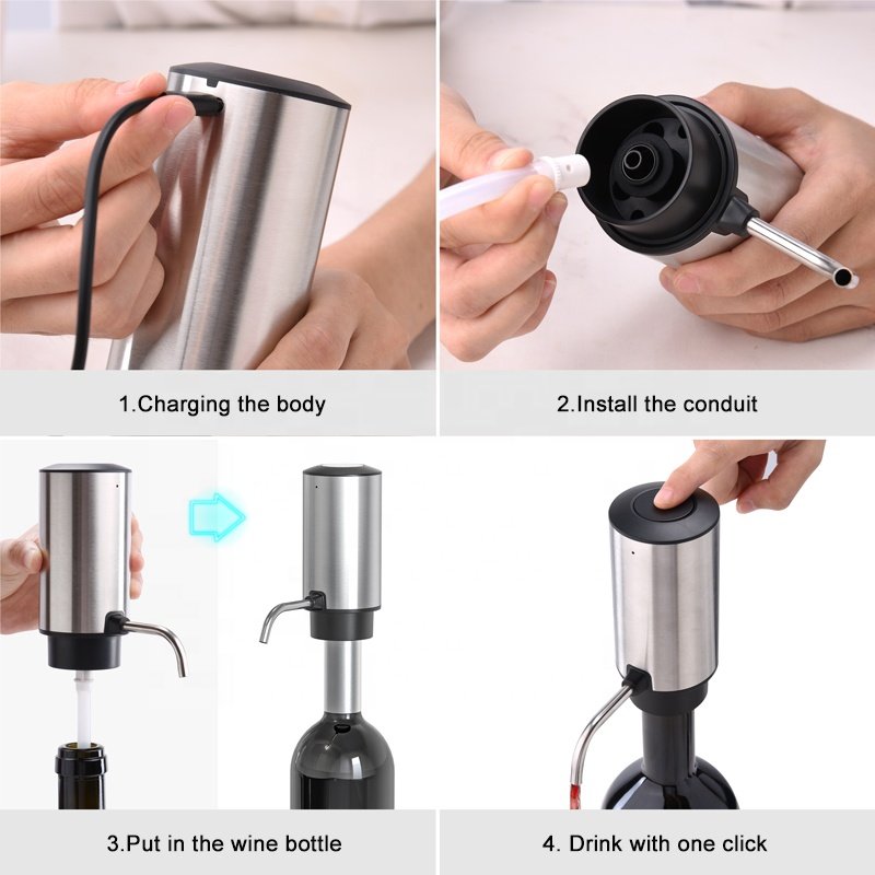 Factory Wholesale Automatic Modern Electric Wine Aerator Dispenser Wine Pourer with Custom Logo