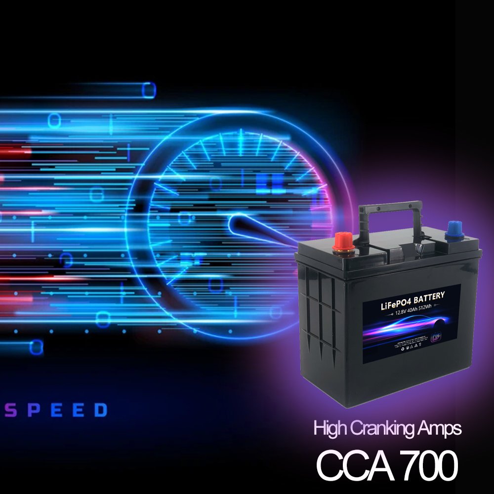 12V 40ah Customized Car LiFePO4 Battery 12.8V Lithium Ion Phosphate Starting Battery for Automotive Boat Engine Starter Cranking