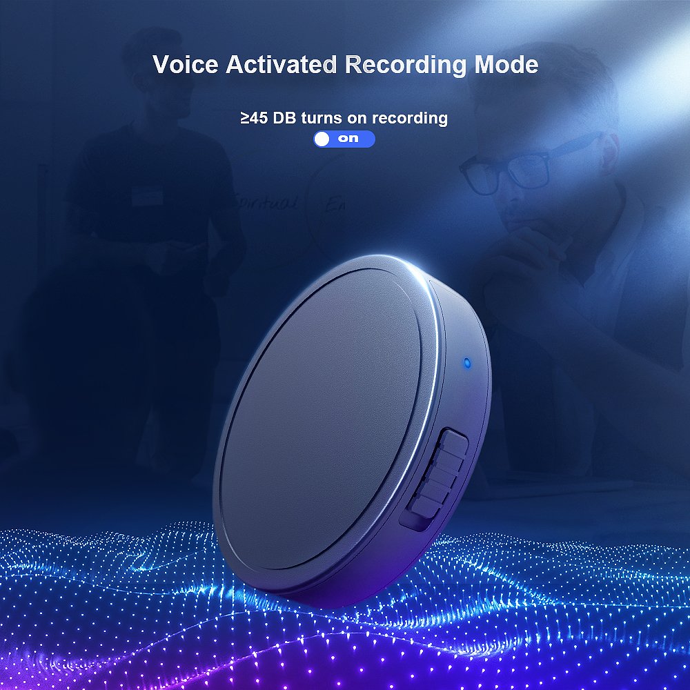 128GB Mini Spy Voice Recorder with Magnetic Metal and Auto Recording for Professional Meeting 70H Recording Time MP3 WAV OEM ODM
