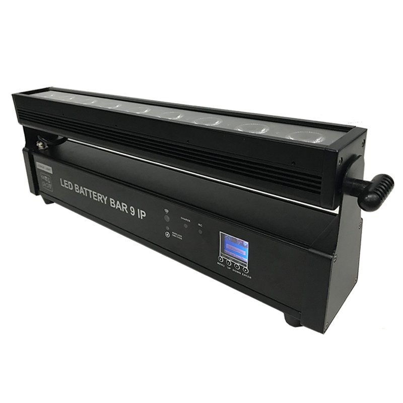 IP54 Battery WIFI Led Wall Wash Light 9PCS 6in1 Wireless DMX With Charge Flight Case Set Package Sales