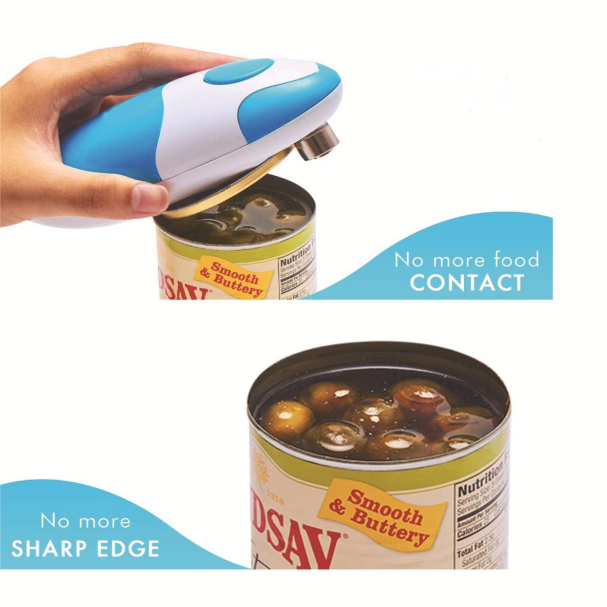 Electric Can Opener One-Touch Auto Can Opener with Battery Operated Best Kitchen Gadget for Seniors, Arthritis, and Weak Hands