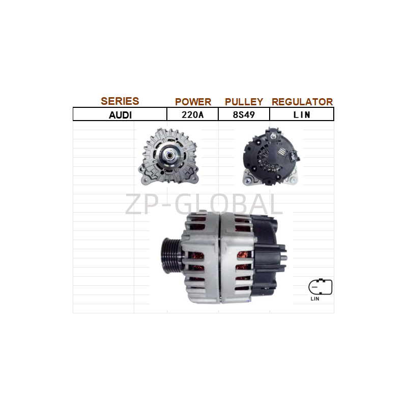 car ac power alternator for cars 06E903023B for Audi Q7 3.0(10-15)