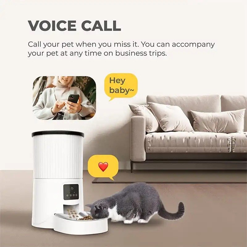 Automatic Feeders Cat and Pet Feeders Timer Ration Smart Dog Food Dispenser Elevated Bowl Voice Camera Small Animal Supplies