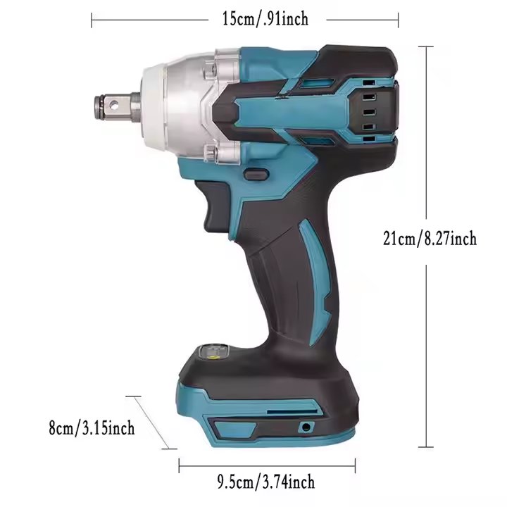 350 N.M Lithium Battery Qualified Cordless Impact Wrench Brushless Motor Electric Wrench With Work Light