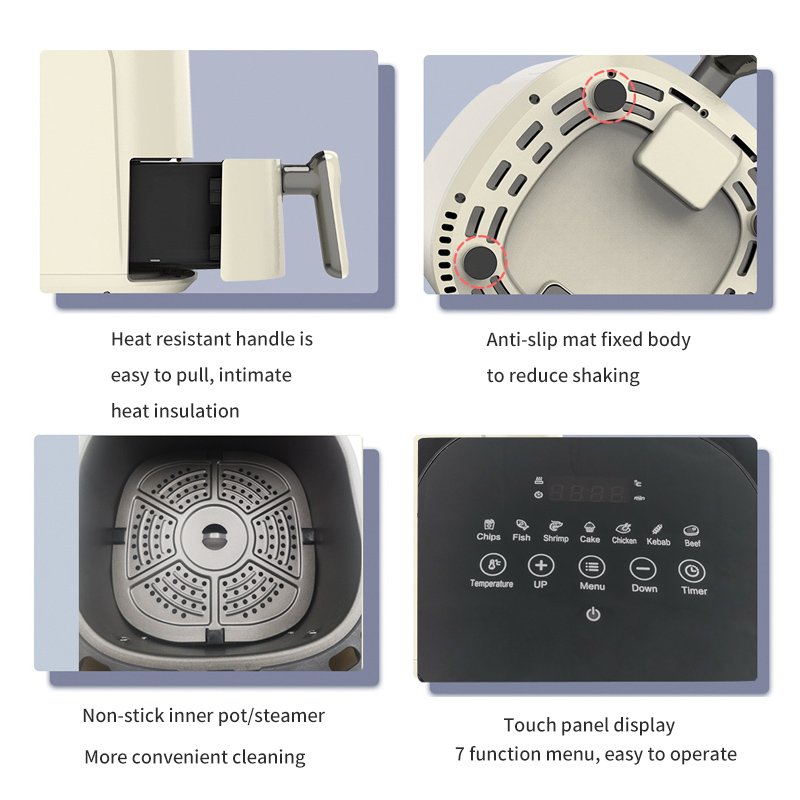 Factory Price Commercial Home Use Freidora De Aire Smart Oil Free Healthy Air Deep Fryer Oven Digital Air Fryer Without Oil