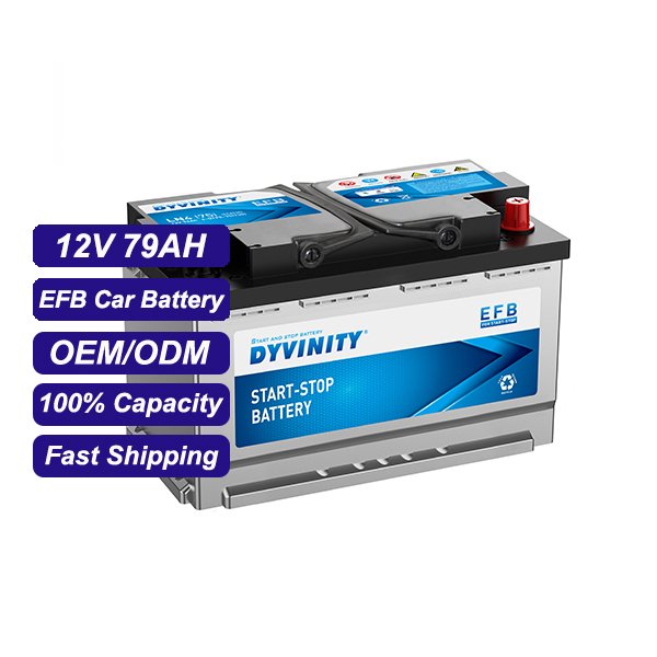 Factory Wholesale 12V 75Ah 6-QTPE-75 Car Battery New EFB Lead Acid Start Stop Auto Batteries JIS Standard Free Maintenance