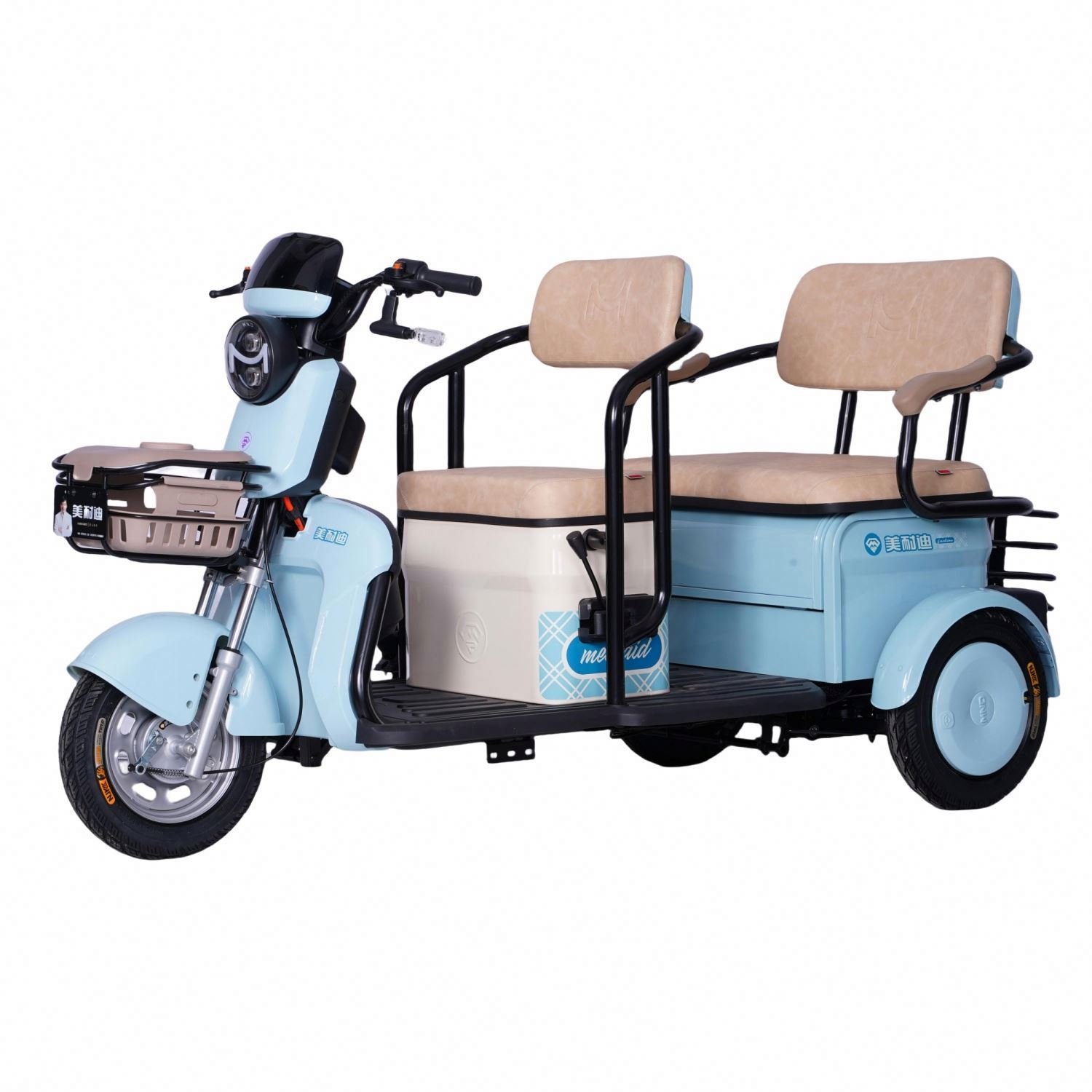 CHENLU China Factory 3-Wheel Electric Leisure Tricycle Auto Battery 800W Power Open Body Type 48V Voltage Passenger Certified