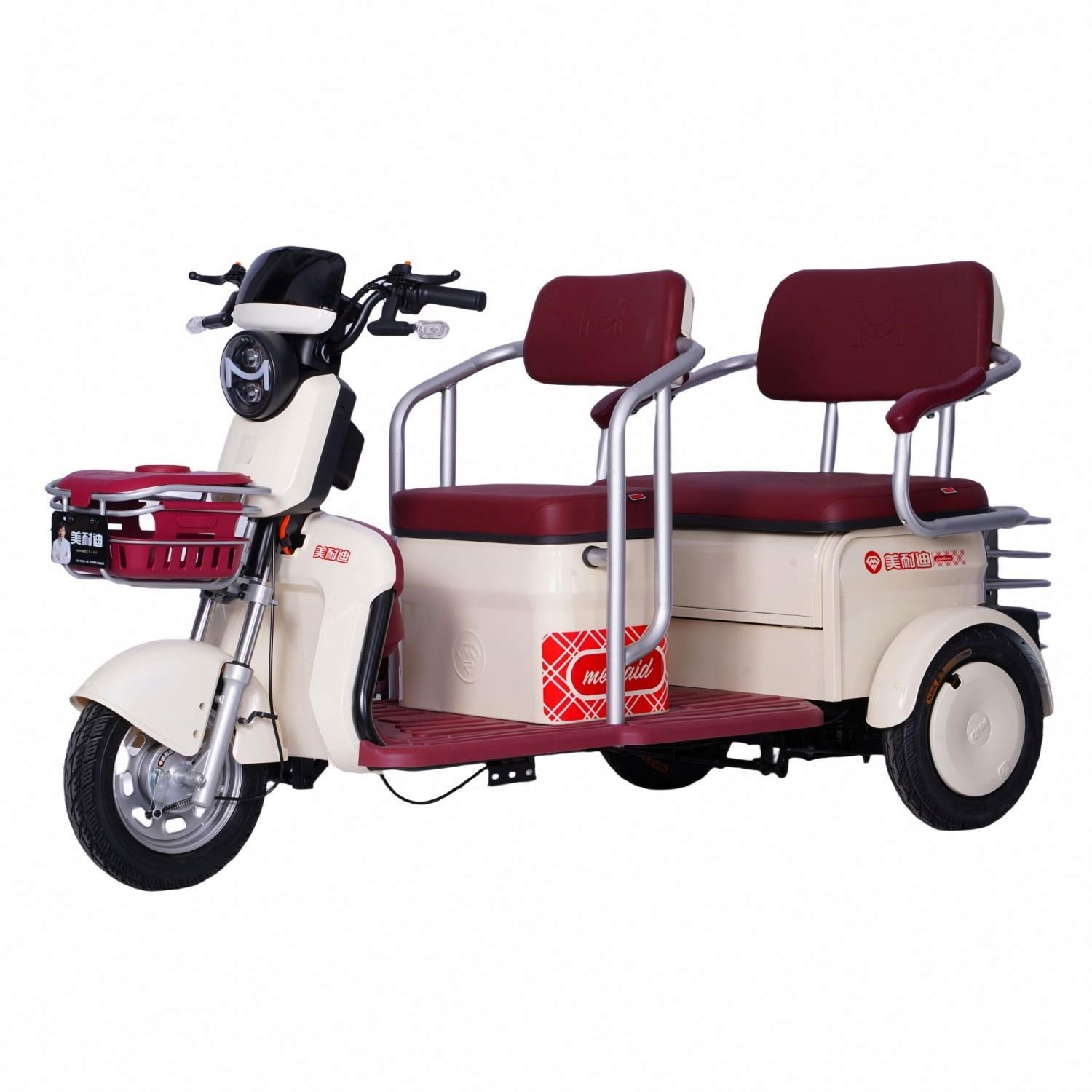 CHENLU China Factory 3-Wheel Electric Leisure Tricycle Auto Battery 800W Power Open Body Type 48V Voltage Passenger Certified