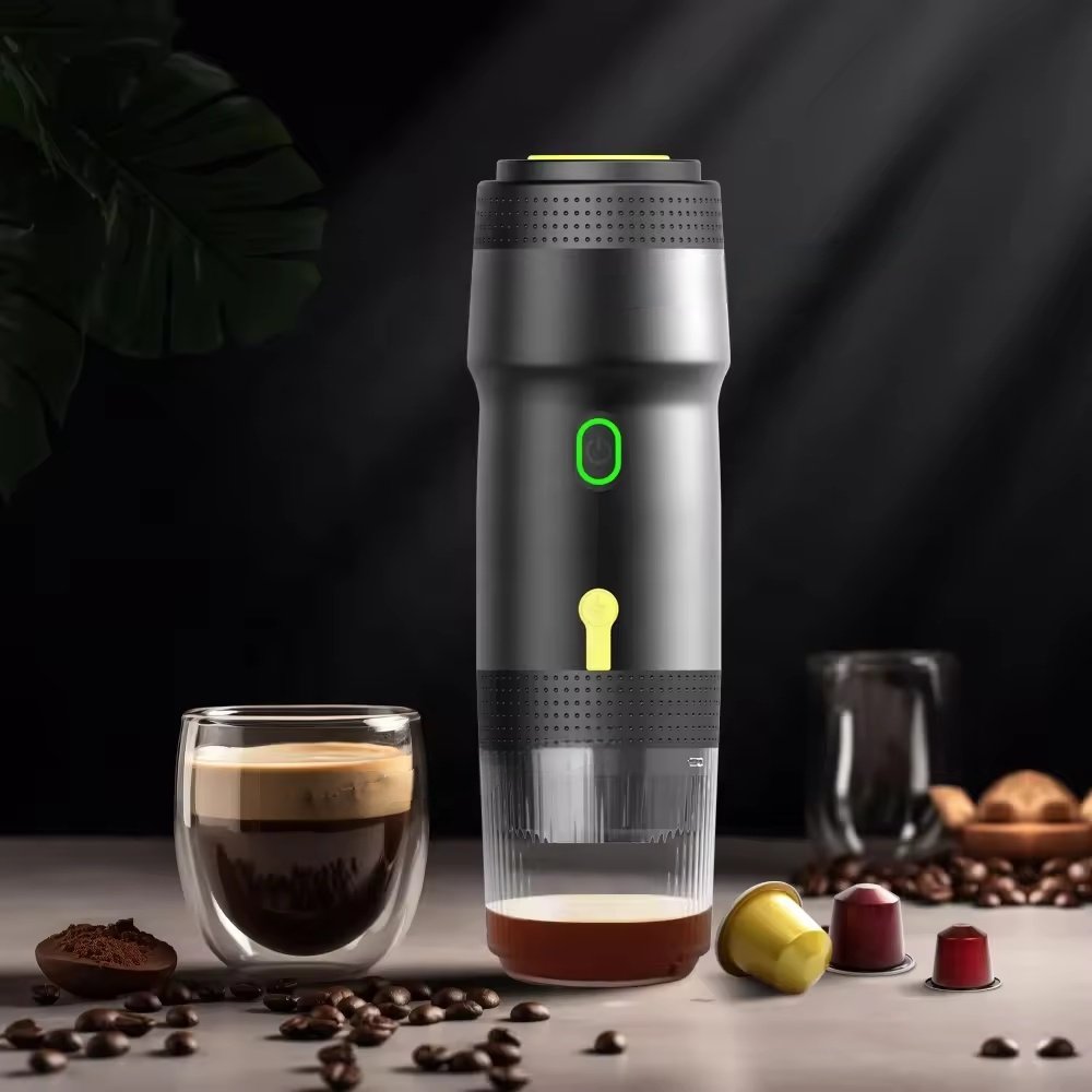 Travel Portable Espresso Coffee Machine Car Single Serve Outdoor Wireless Capsule Coffee Powder Electric Portable Coffee Makers