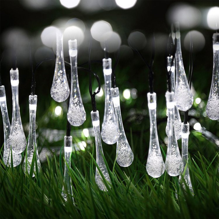 Twinklight Christmas Tree Decorative Lights Water Drop String Hanging Lights Teardrop Pendant Light