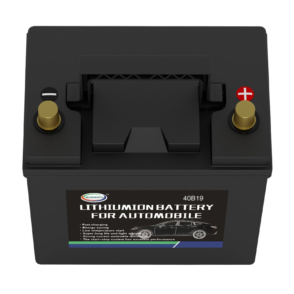 Hot Selling 40B19 CCA500 12V 25Ah Lithium-Iron Car Starting Battery New Condition Maintenance Free with Lifepo4