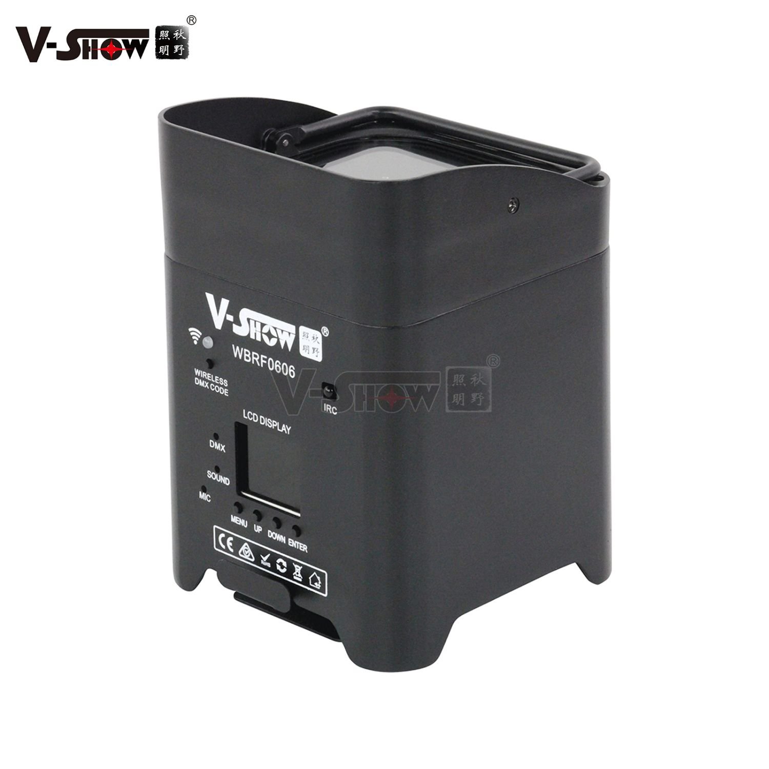 VSHOW WBRF0606 4pcs with Bags 6pcs 18Watt Battery Wireless DMX Wifi Remote Led Wedding Uplight DJ Battery Show