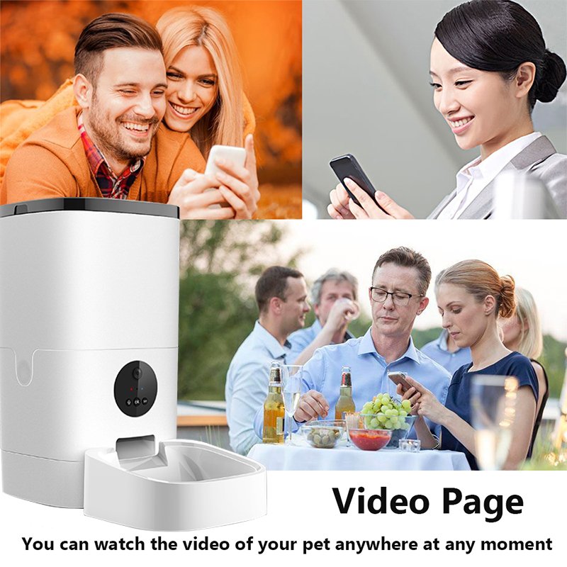 2021 New Design Automatic Food Dispenser Automatic Cat Large Auto Pet Feeder With Camera