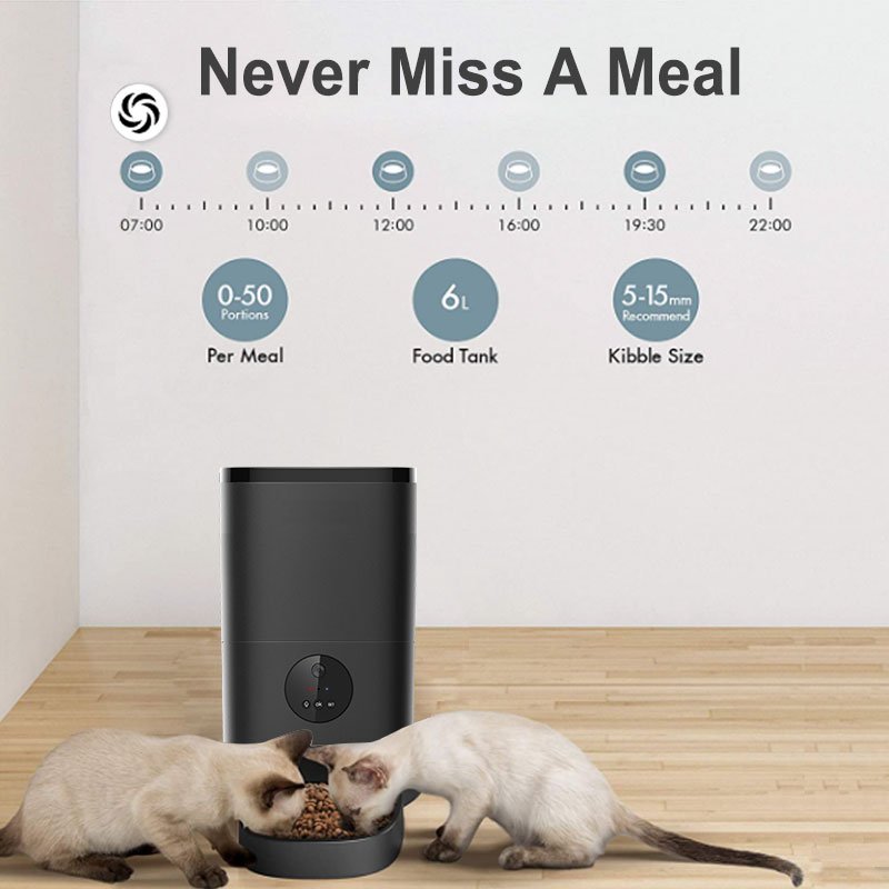 2021 New Design Automatic Food Dispenser Automatic Cat Large Auto Pet Feeder With Camera