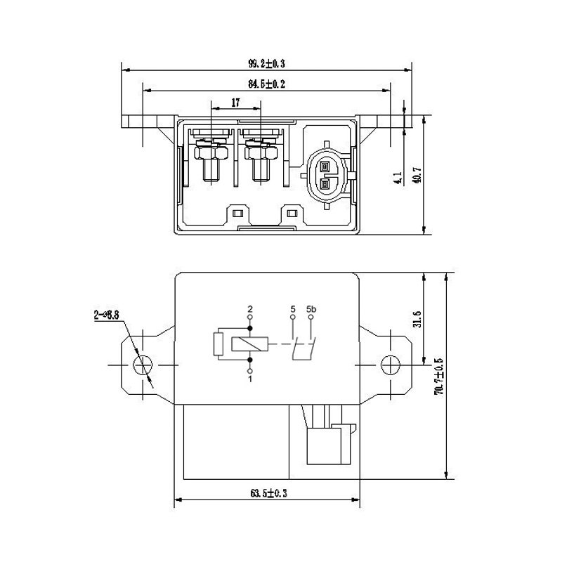 12V 100 Amp TYCO Type Automotive Starter Relay