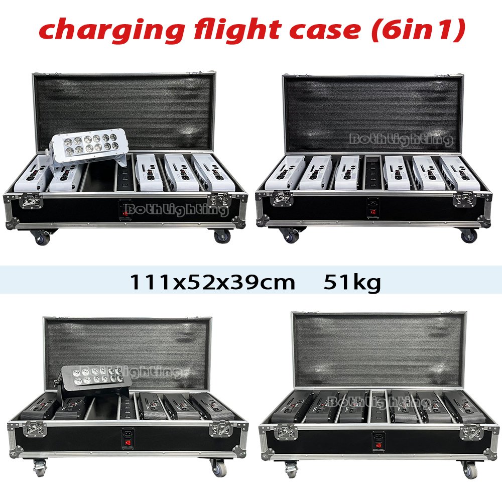 Powerful Battery LED up Lighting 12x18W RGBWA+UV Wireless Dmx Wash Uplights with WIFI & IR Dj for Wedding Dj Party Event Effects