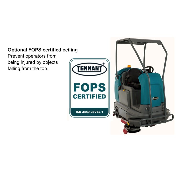 Tennant T12 Compact Battery-Powered Rider Scrubber Commercial Floor Clean Machine Scrubber Electric Powered Floor Scrubber