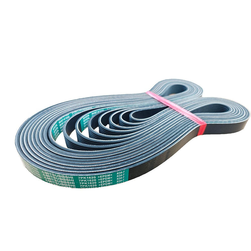 Auto Poly V Ribbed Drive PK Fan V-Belt 7PK1260 Rubber Material for Printing Shops Construction Industries OEM Customization