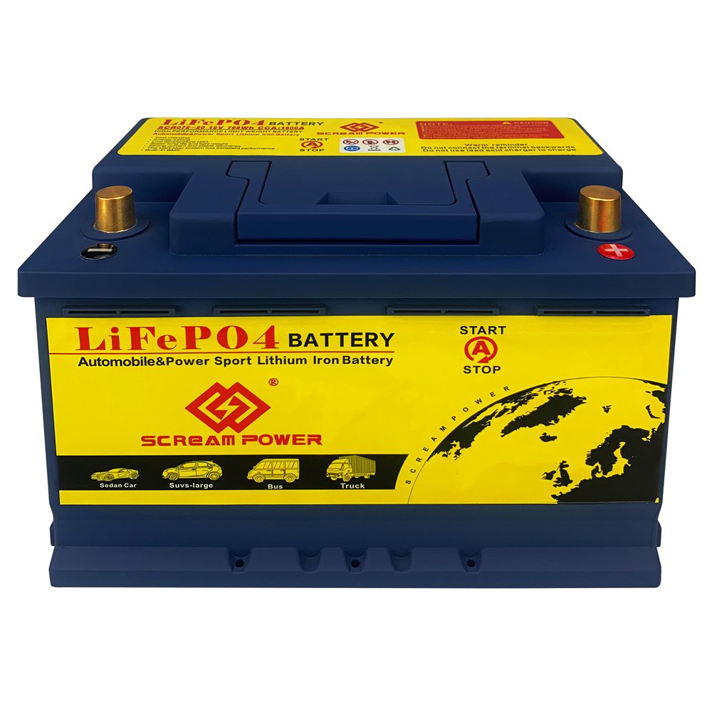 072-20 Deep Cycle BMS LFP 12.8v Lithium Iron Phosphate Cell Pack 12v 60Ah CCA 1600A Auto Lifeo4 Jump Start Battery for Car