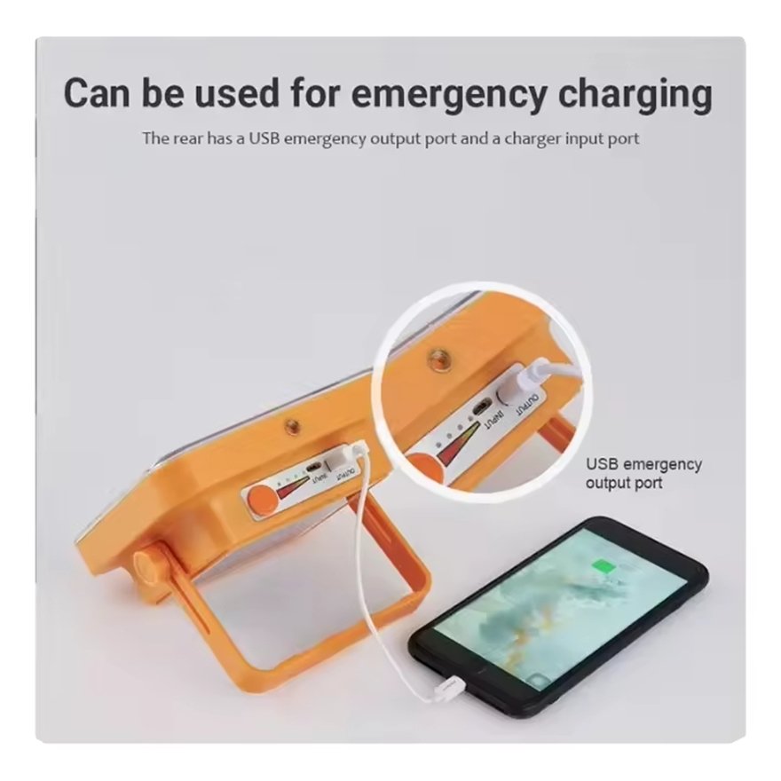 NEW Custom Rts Waterproof Outdoor Rechargeable Emergency Power Bank Torch Light Handheld Lantern LED Camping Floodlight