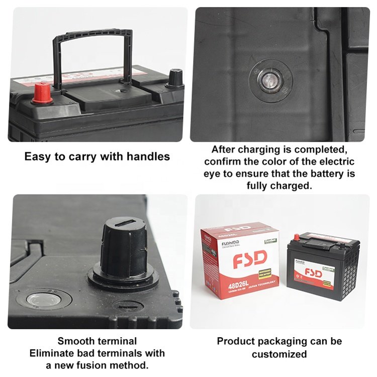 OEM ODM JIS Standard Electric Vehicles 12V 50Ah 430A Auto Battery Maintenance Free Lead Acid Car Battery