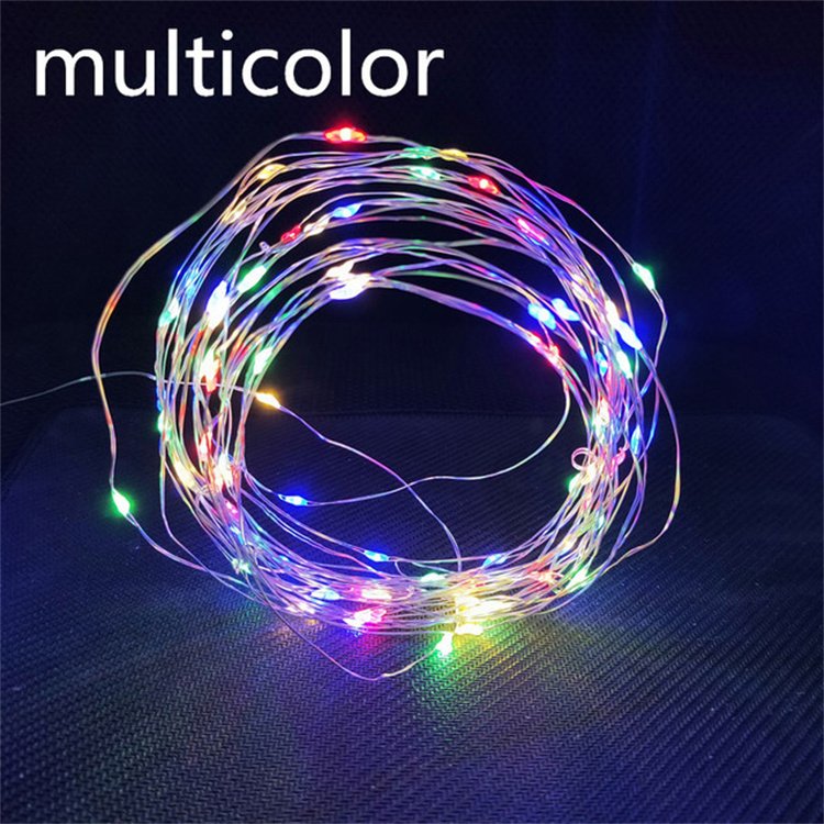 2M 5M 10M Led String Battery Operated Sliver Wire Fairy Garland Light Christmas Outdoor Lights Chain Wedding Decor