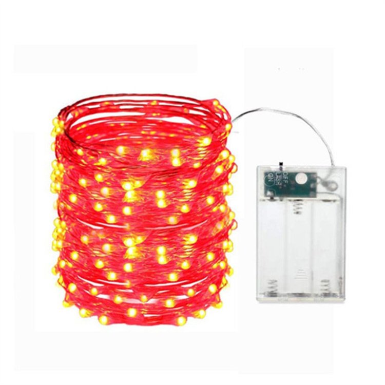 2M 5M 10M Led String Battery Operated Sliver Wire Fairy Garland Light Christmas Outdoor Lights Chain Wedding Decor