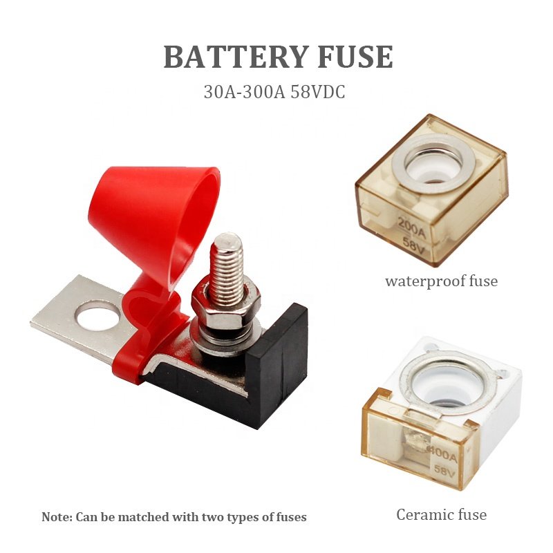 200A 58V DC Max MRBF Terminal Fuse Block for Auto Marine Car Boat