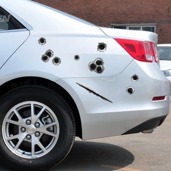 Simulation Car Sticker Bullet Hole Crack Car Sticker Bullet Hole Set Funny Creative Car Supplies