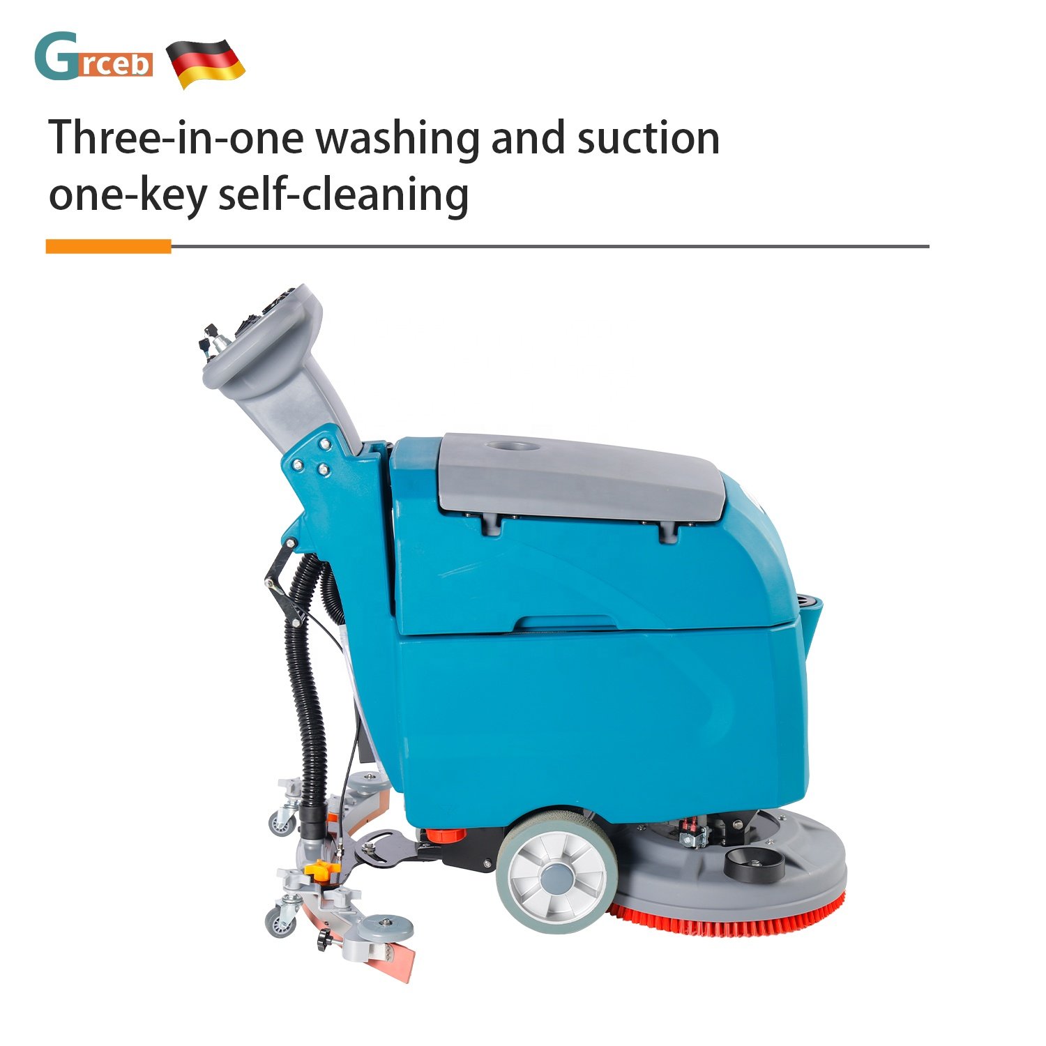 GS460 Battery Powered Auto Scrubber Electric Floor Washing Machine with Brush and Motor New Condition Plastic Material