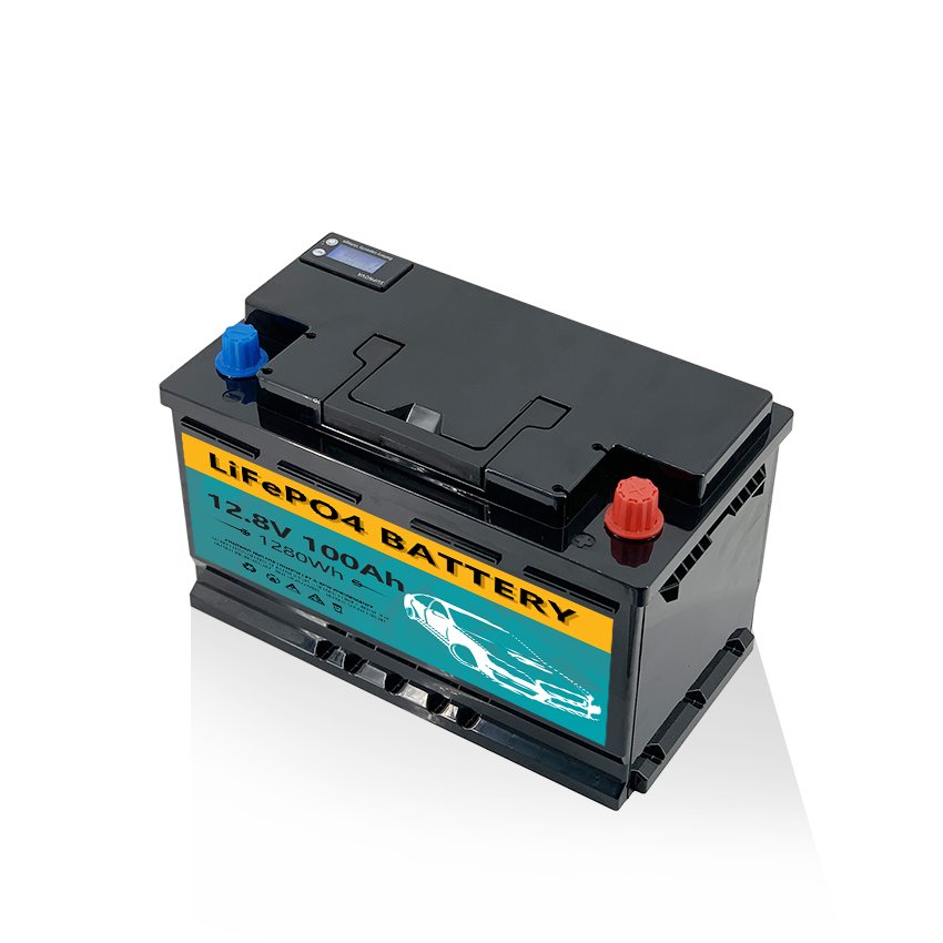 12V 100Ah DJS LiFePO4 Car Battery Starter CCA1100 Auto Batteries for Starting Trolling Motor Boats Battery Pack
