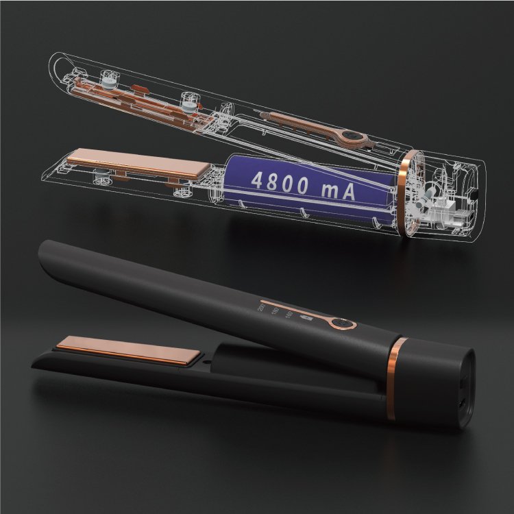 Rechargeable USB Small MINI Ceramic 4800mA Battery 40 Mins Cordless Flat Iron Wireless Portable Hair Straightener 3 Gear Control