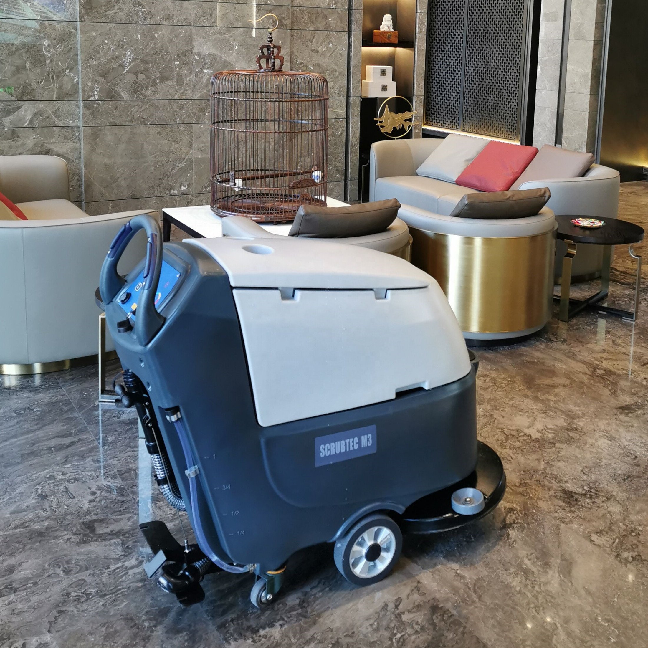 MLEE-530H 61/65L With Tractor Motor Commercial Industrial Wireless Factory Floor Cleaning Machine