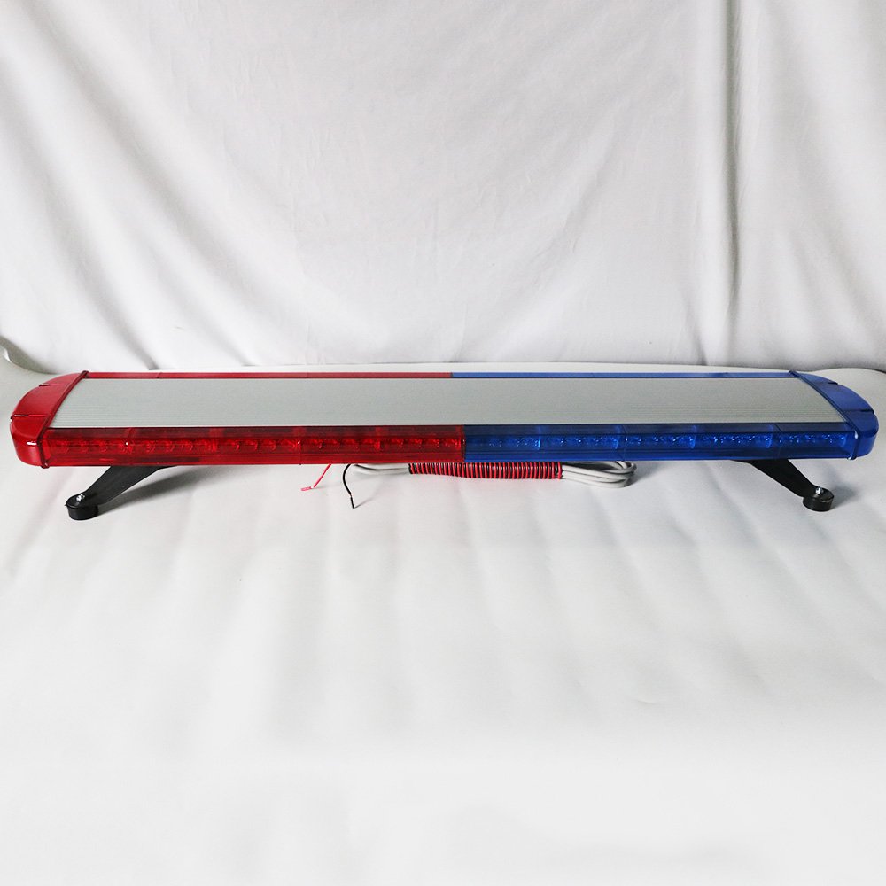 Full Size Red Blue Federal Car Truck Flashing Lightbar Low Profile Slim Emergency Waring Strobe Light Bar with Speaker Siren