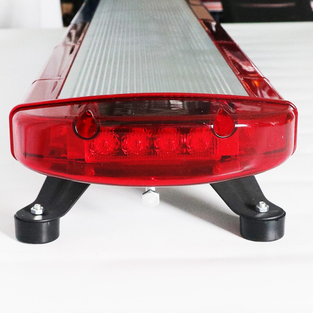 Full Size Red Blue Federal Car Truck Flashing Lightbar Low Profile Slim Emergency Waring Strobe Light Bar with Speaker Siren
