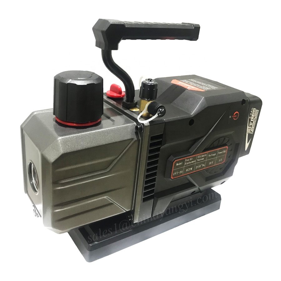 DC Brushless 18V Lithium Battery Cordless Vacuum Pump 2 Stage 2CFM 4CFM 6CFM R410A R32 Sparkless A/C Service Refrigerant Vacuum
