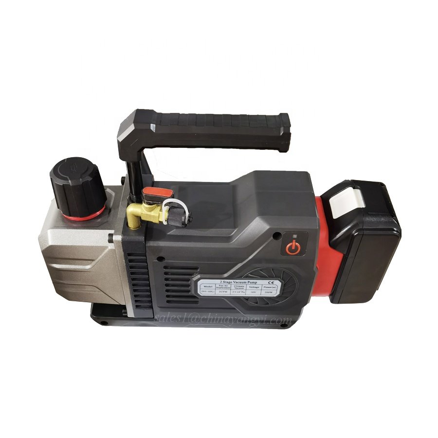 DC Brushless 18V Lithium Battery Cordless Vacuum Pump 2 Stage 2CFM 4CFM 6CFM R410A R32 Sparkless A/C Service Refrigerant Vacuum