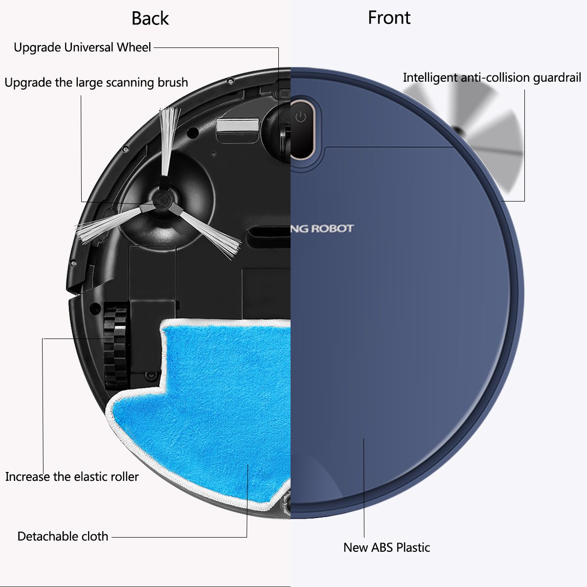 JK-DB100 Clean Robot Multifunctional Intelligent Auto Aspirapolvere Vacuum Robot Sweeping Vacuum Cleaner