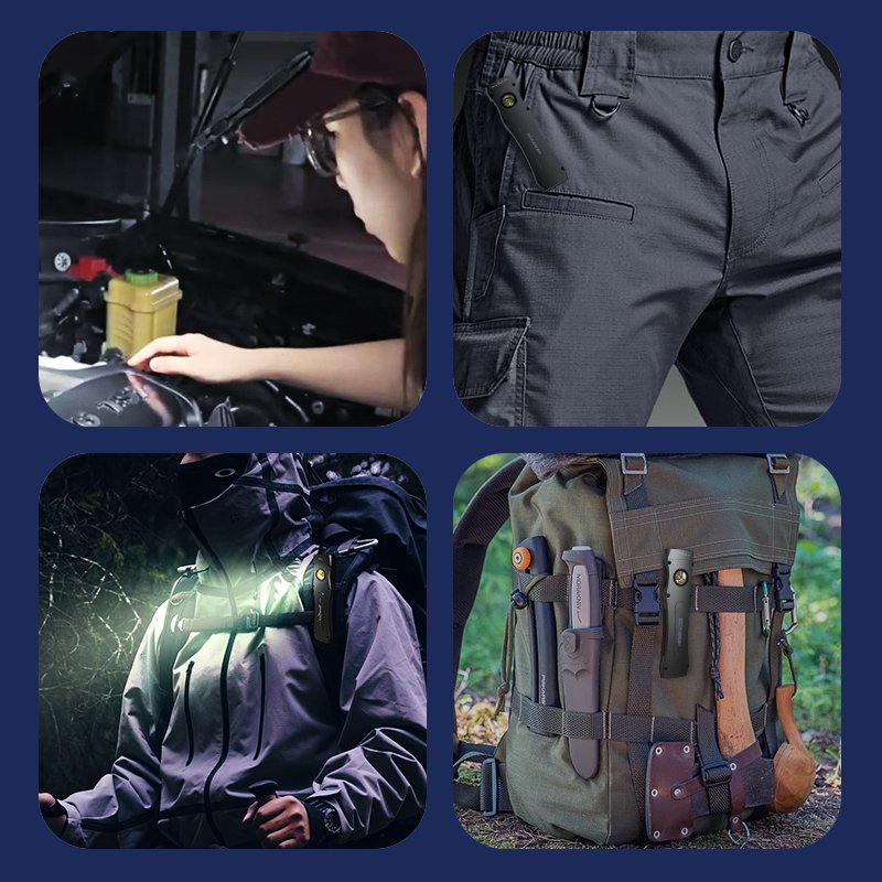 Tank007 High Power Torch Light Rechargeable Flashlight 1100LM EDC Torch Working Inspection Light with Clip LED Pocket Flashlight