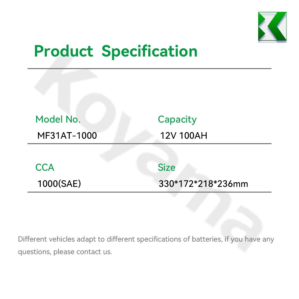 Group 31 Maintenance Free 12V100Ah RV and Marine Dual Terminal Auto Batteries Flooded Lead Acid for Engine Start